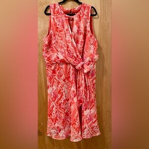 Sleeveless Pink Patterned Dress